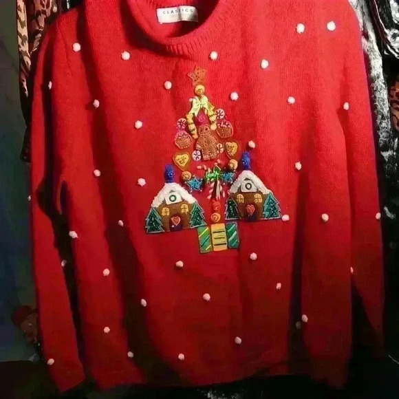 Marisa Christina Sweaters - Womens Marisa Christina Christmas sweater L/Xl 3d grannycore